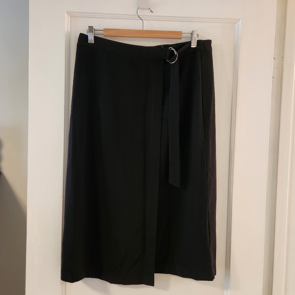 Black wrap skirt